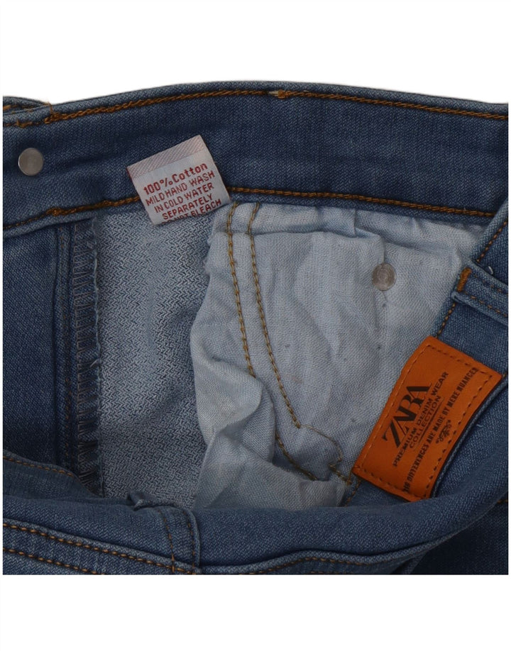 Męskie proste dżinsy Zara W30 L29 Niebieskie bawełniane