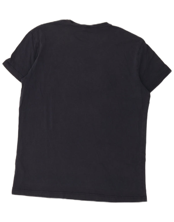 Męska koszulka z grafiką Diesel, top 2XL, granatowa, bawełniana