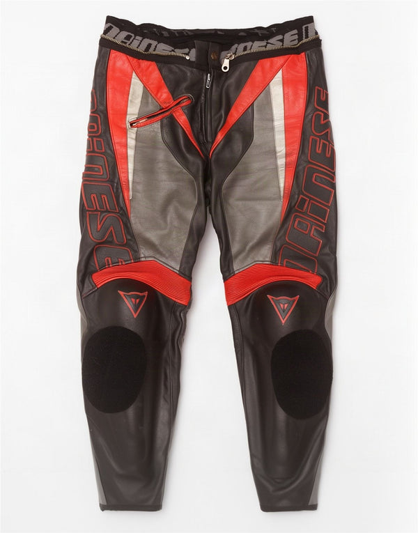 Męskie spodnie skórzane Dainese Moto Racer W34 L29 w kolorze czarnym