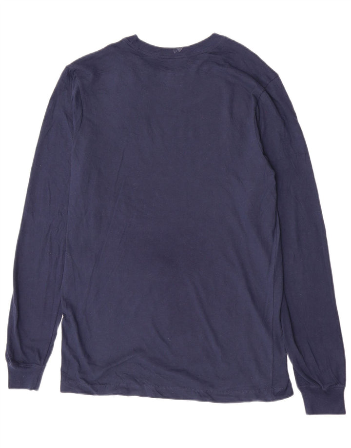 Męski top NIKE Arizona z grafiką, długim rękawem, mały, granatowy, bawełniany