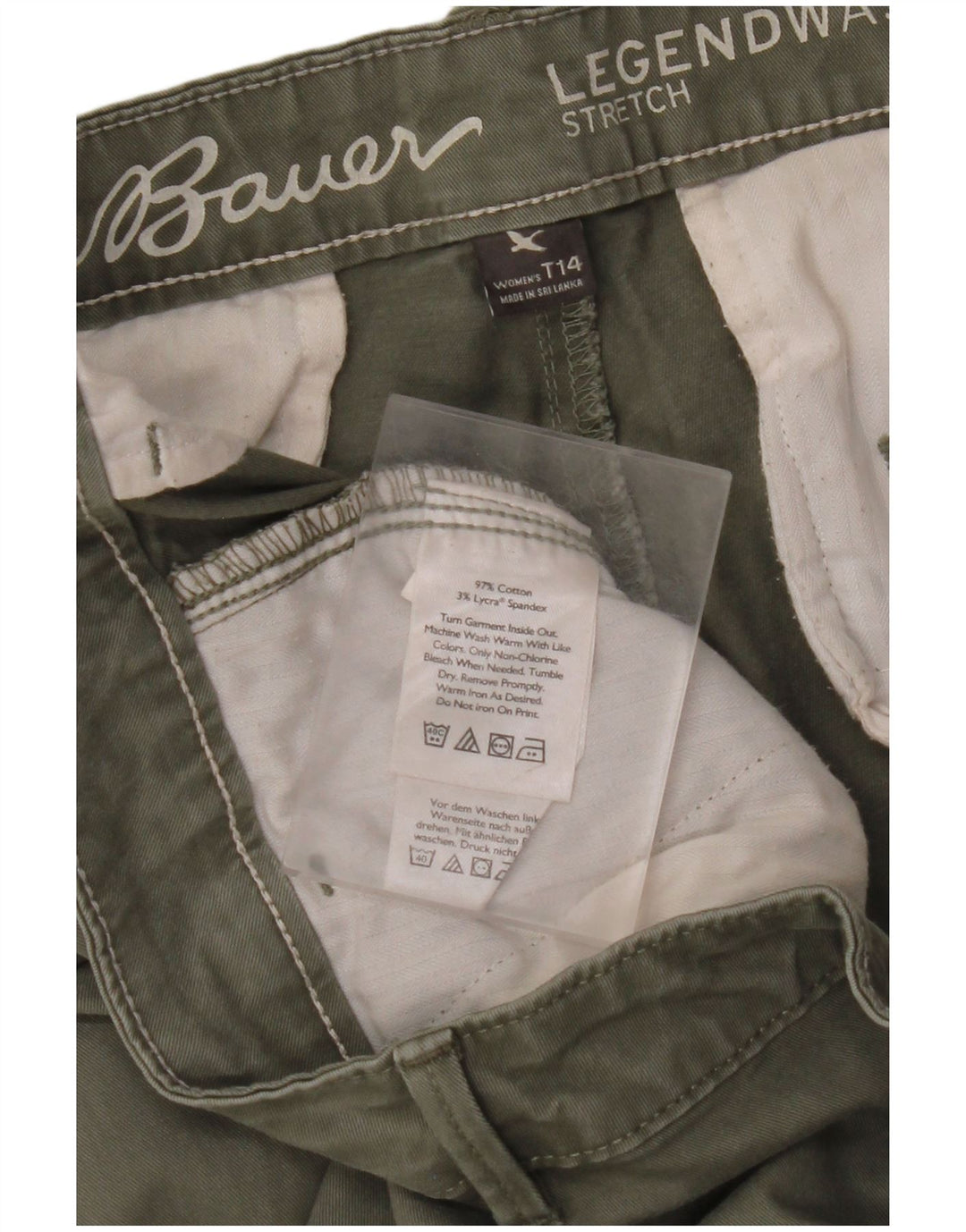 EDDIE BAUER Damskie spodnie chino typu Boyfriend Fit US 14 XL W36 L33 Khaki