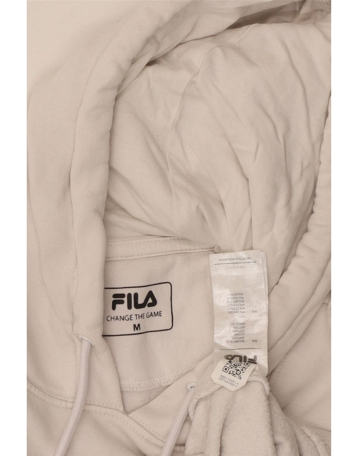 Męski sweter z kapturem FILA, średniej wielkości, biały, bawełniany