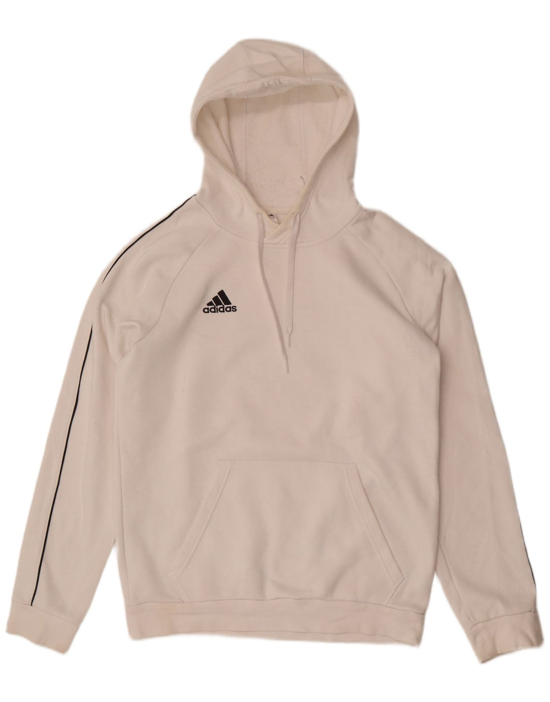 Męska bluza z kapturem Adidas, średnia biała bawełna