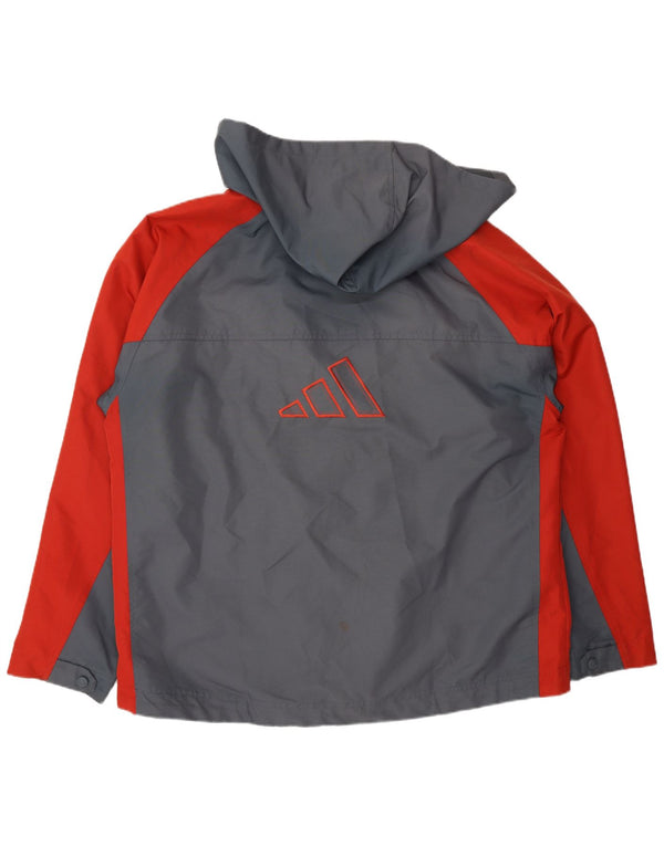 Męska kurtka wiatrówka ADIDAS z kapturem UK 44/46, duża, szara