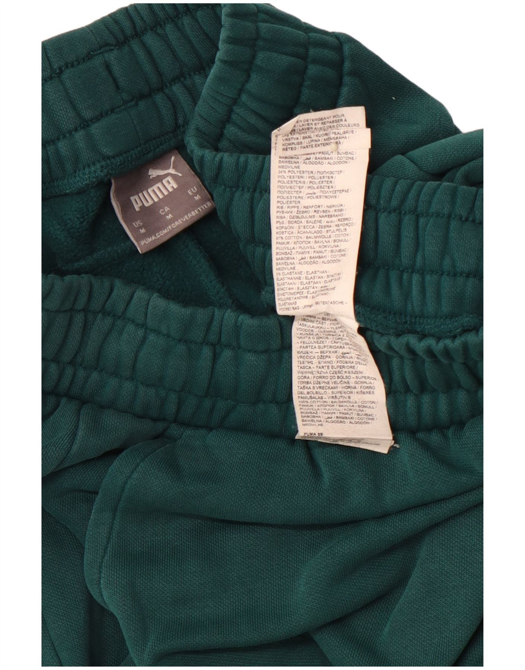 Męskie spodnie dresowe PUMA Joggery, średnia zielona bawełna