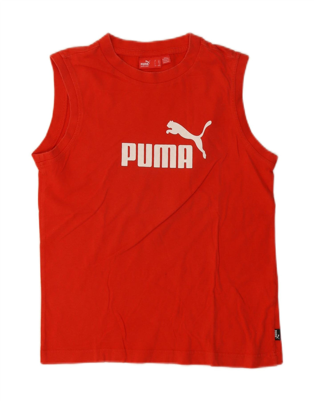 Chłopięca kamizelka z grafiką Puma 11-12 lat, czerwona bawełna