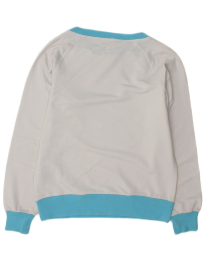 Damska bluza Adidas Graphic Jumper IT 46 Duży biały poliester