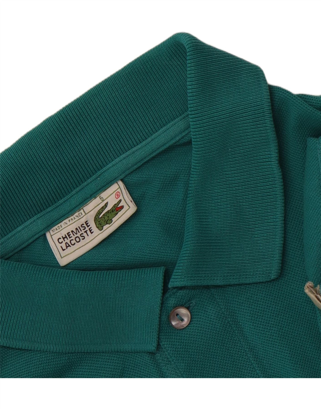 Męska koszulka polo Lacoste, rozmiar 5, duża, zielona bawełna
