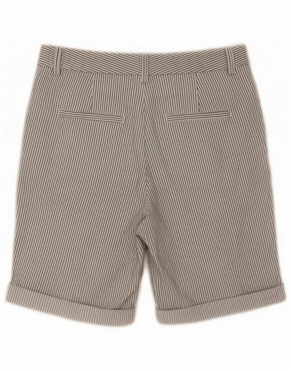 Marks & Spencer Damskie spodenki Chino UK 10 Małe W30 Białe prążki Bawełna