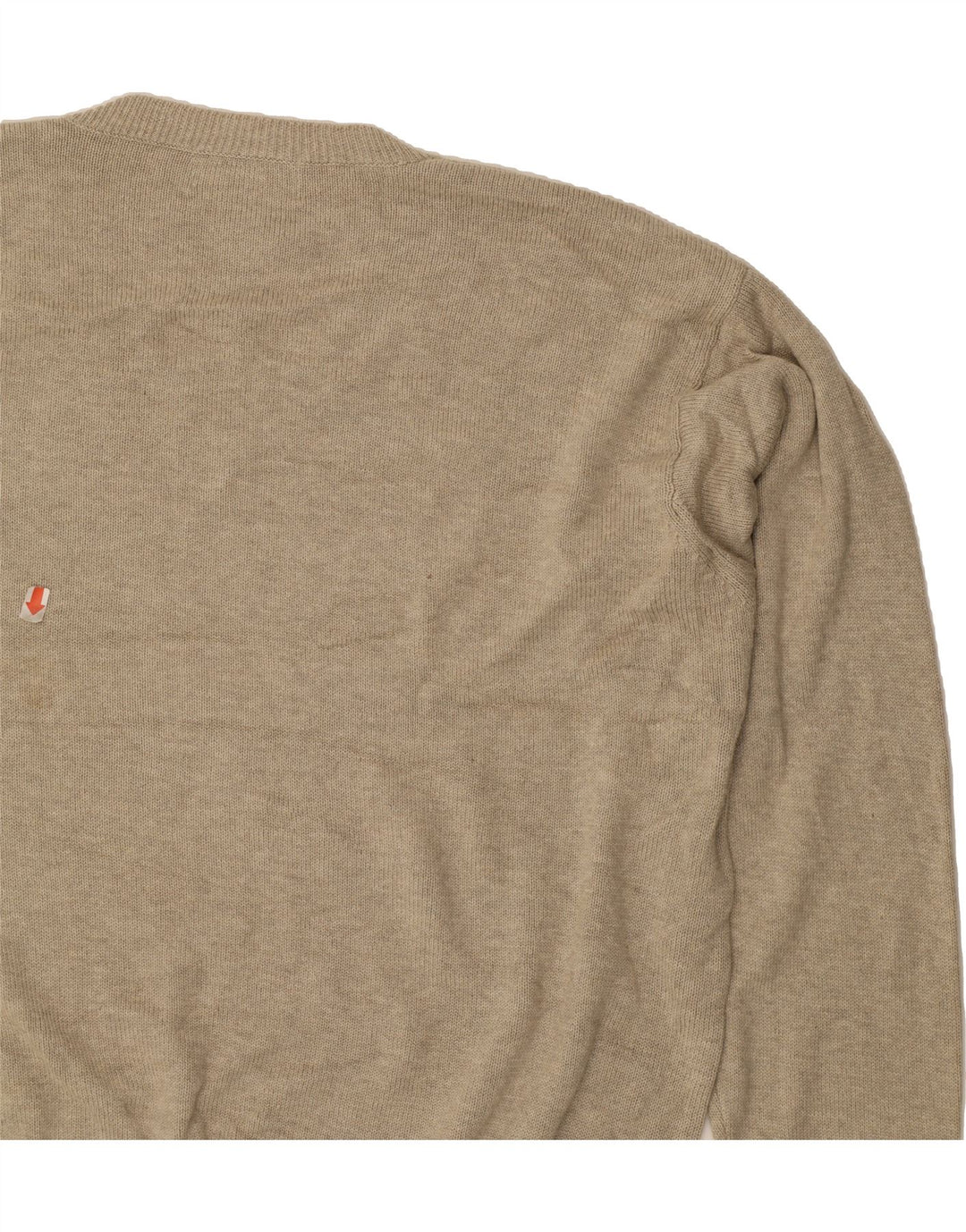 EDDIE BAUER Mens V-Neck Jumper Sweater Large Beige Cotton Vintage Eddie Bauer and Second-Hand Eddie Bauer from Messina Hembry 