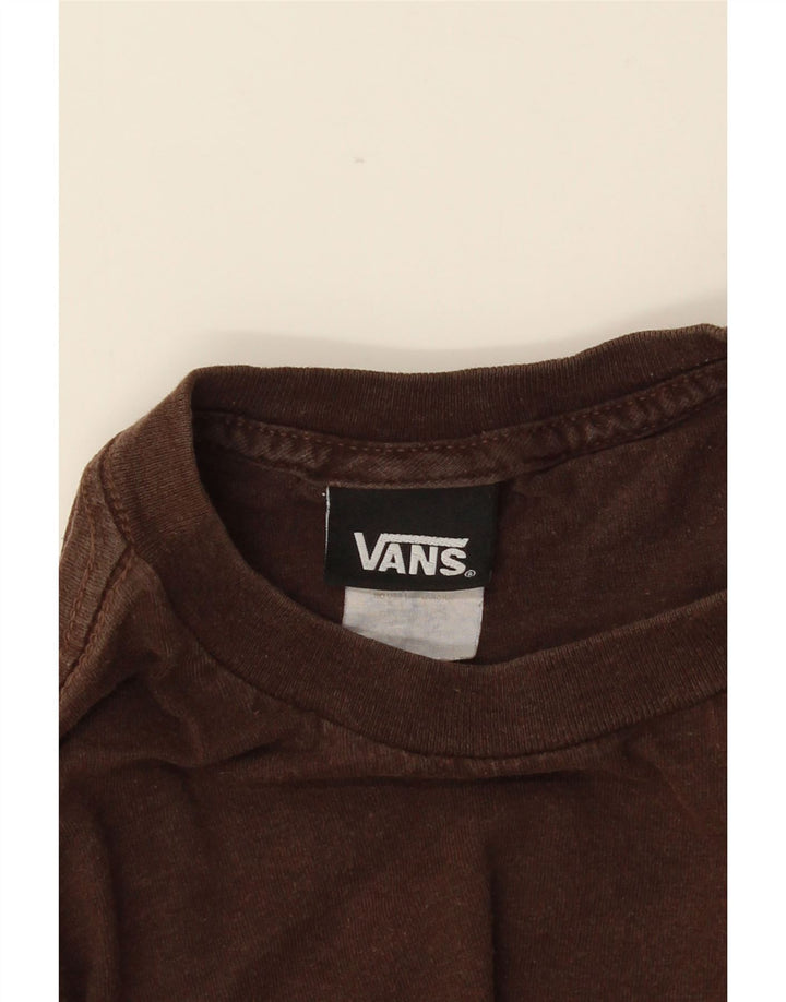 Męski T-shirt z grafiką Vans, mały, brązowy