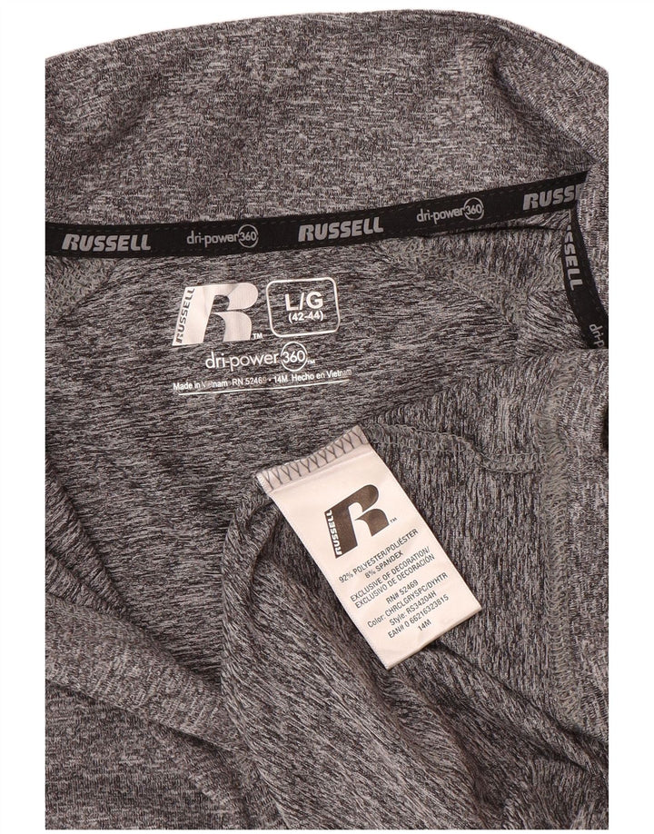 Top męski dresowy RUSSELL ATHLETIC Dri-Power, UK 42/44, duży szary