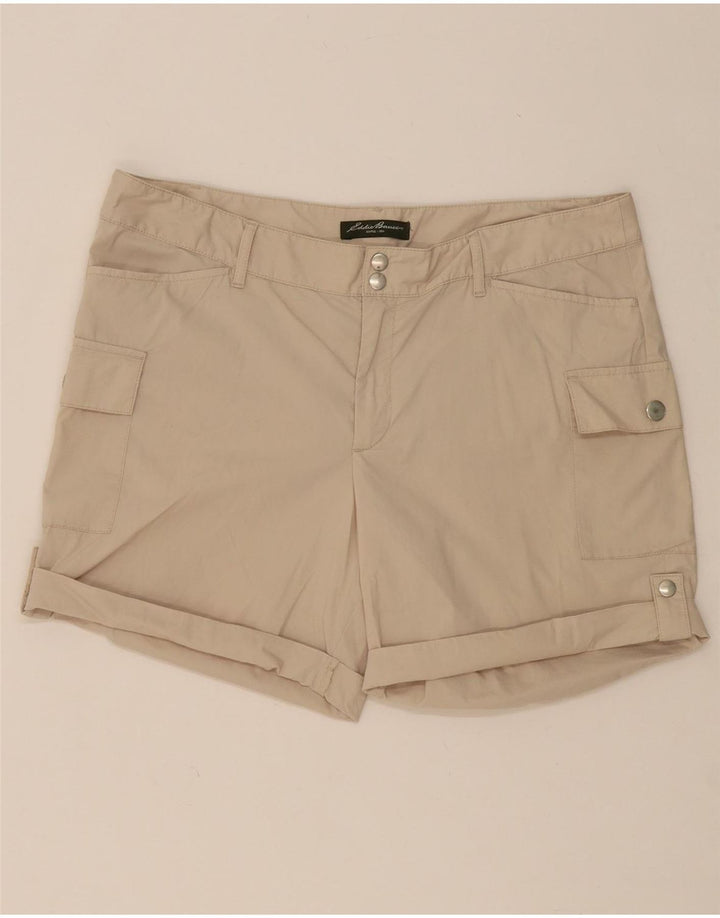 EDDIE BAUER Womens Cargo Shorts US 12 Large W36  Beige Cotton Vintage Eddie Bauer and Second-Hand Eddie Bauer from Messina Hembry 