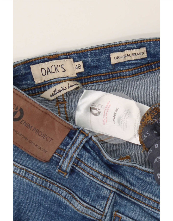 Dack's Męskie jeansy slim IT 48 Medium W32 L27 Niebieskie bawełniane
