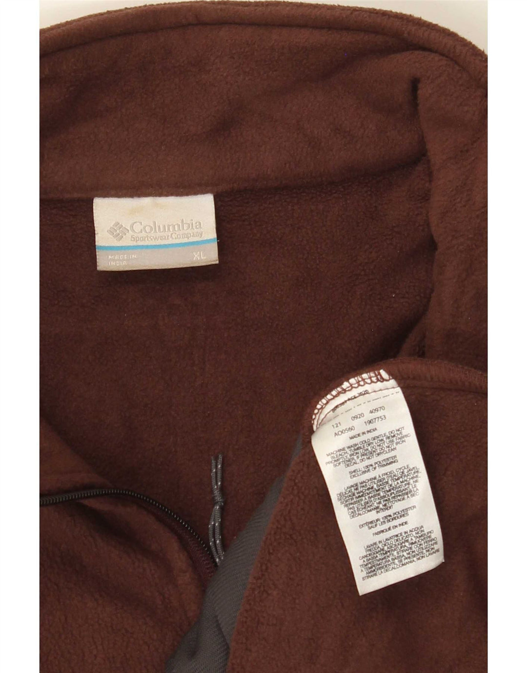 Męska kurtka polarowa Columbia UK 42 XL, brązowa, poliester