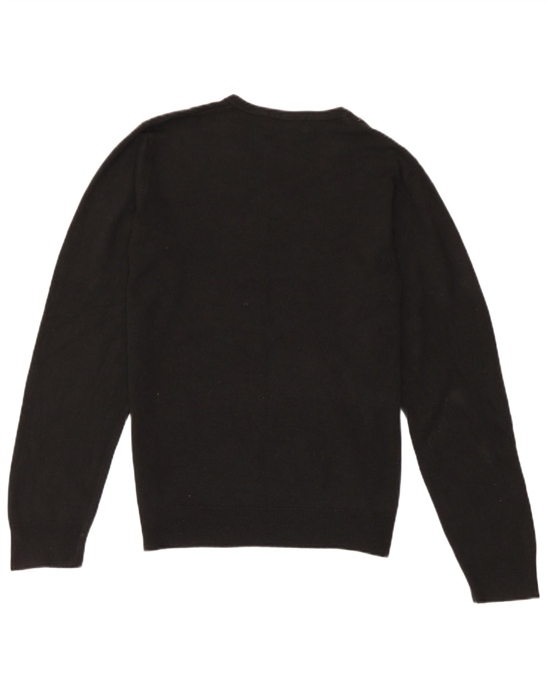 Męski sweter Marks & Spencer Blue Harbor z dekoltem w kształcie litery V, mały, czarny, akrylowy