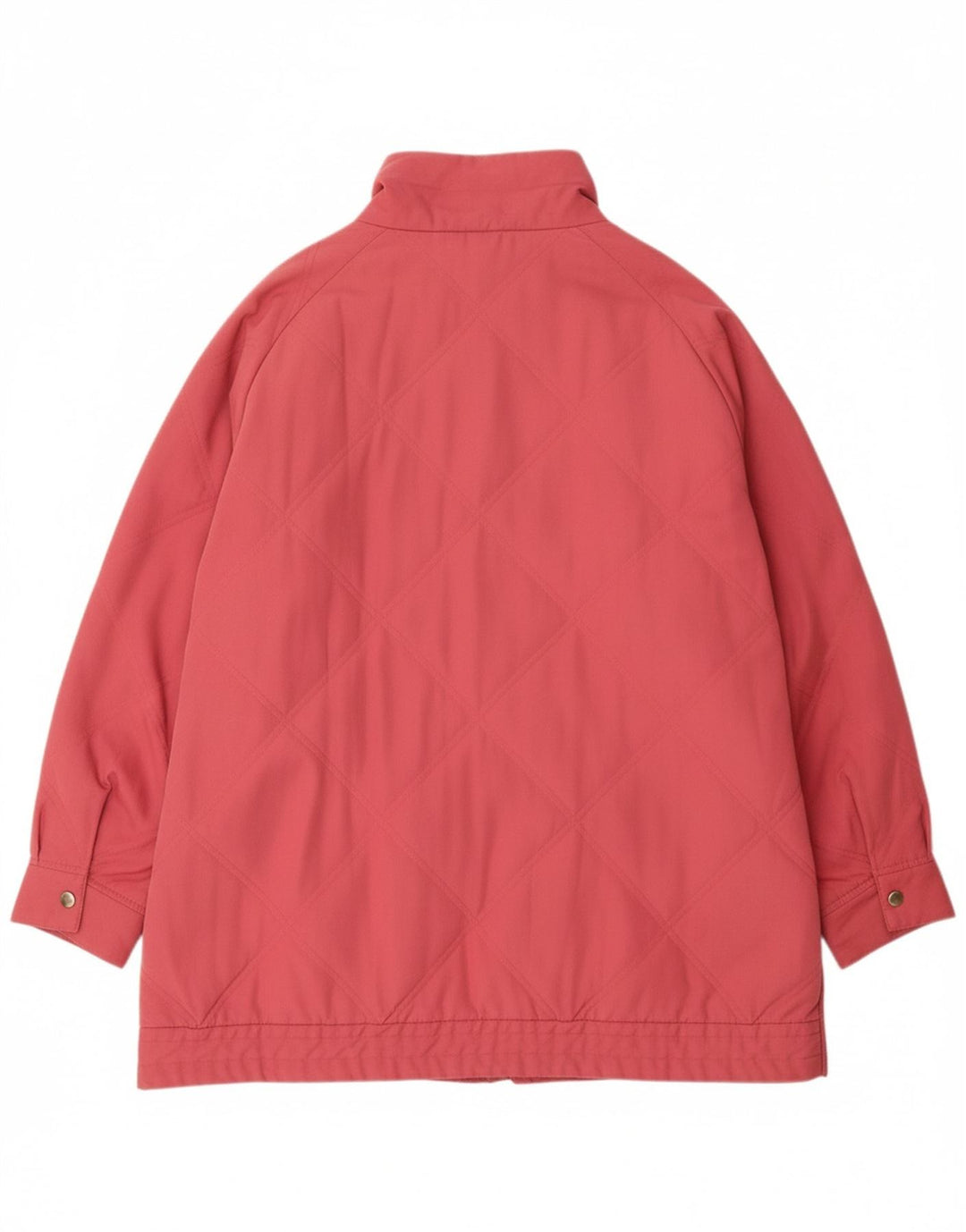 Damska pikowana kurtka VINTAGE UK 22 3XL Różowy poliester
