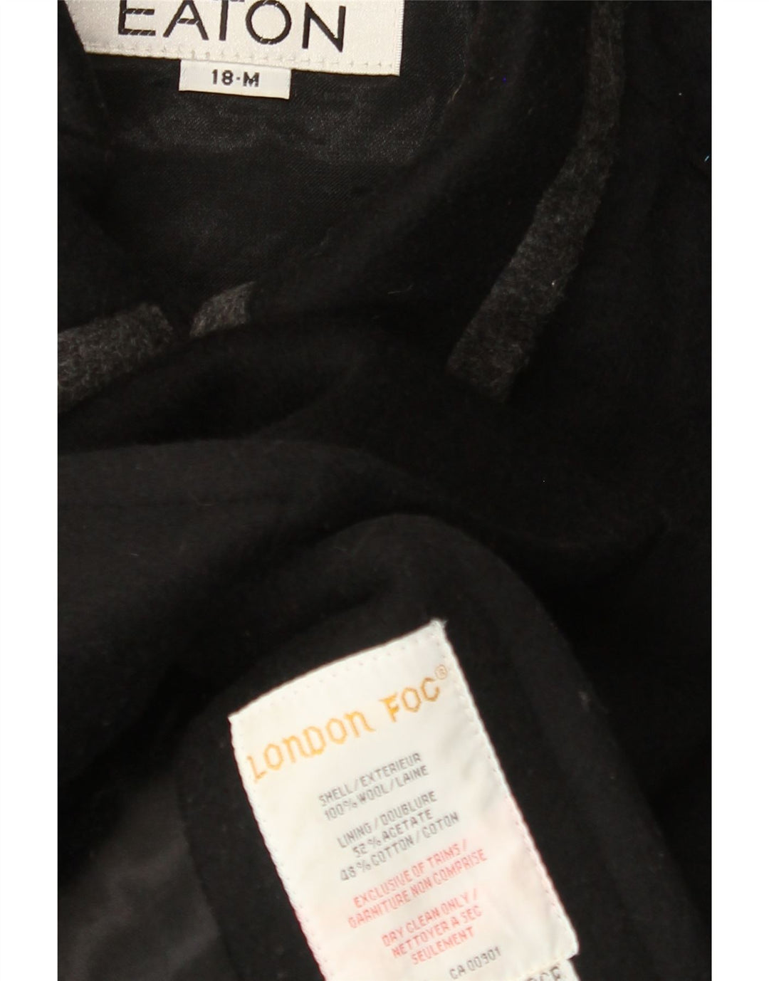 Płaszcz damski LONDON FOG US 18 2XL Czarna wełna