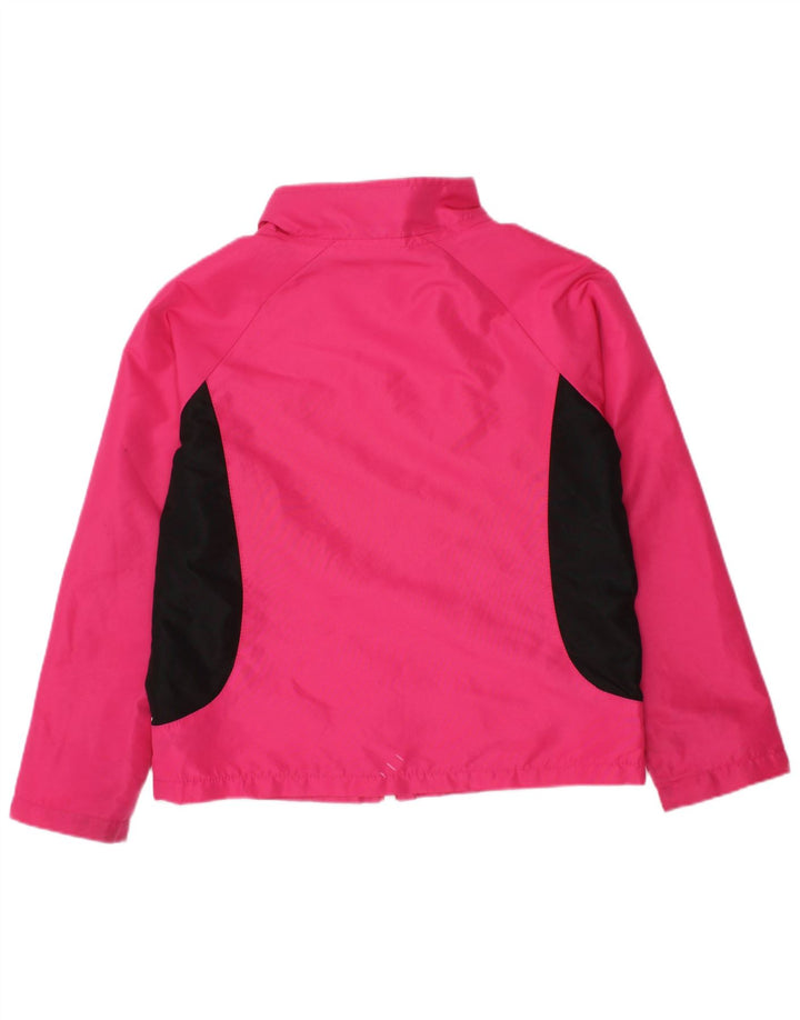 PUMA Girls Rain Jacket 3-4 Years Pink Colourblock Polyester