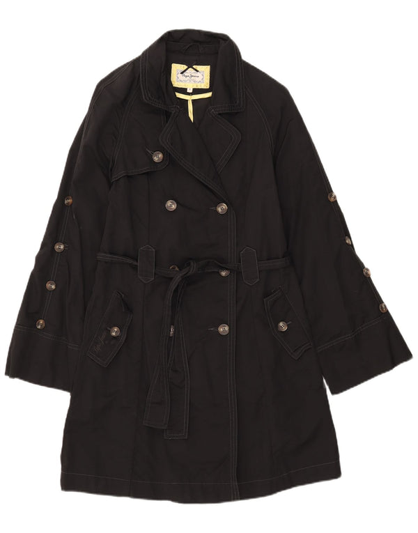 Trencz damski PEPE Jeans UK 10, mały, czarny, bawełniany