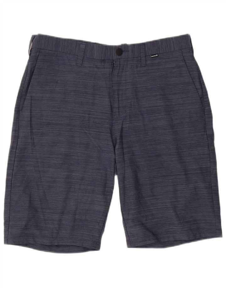 Męskie spodenki Chino Hurley W32 Średni granatowy, poliester w prążki