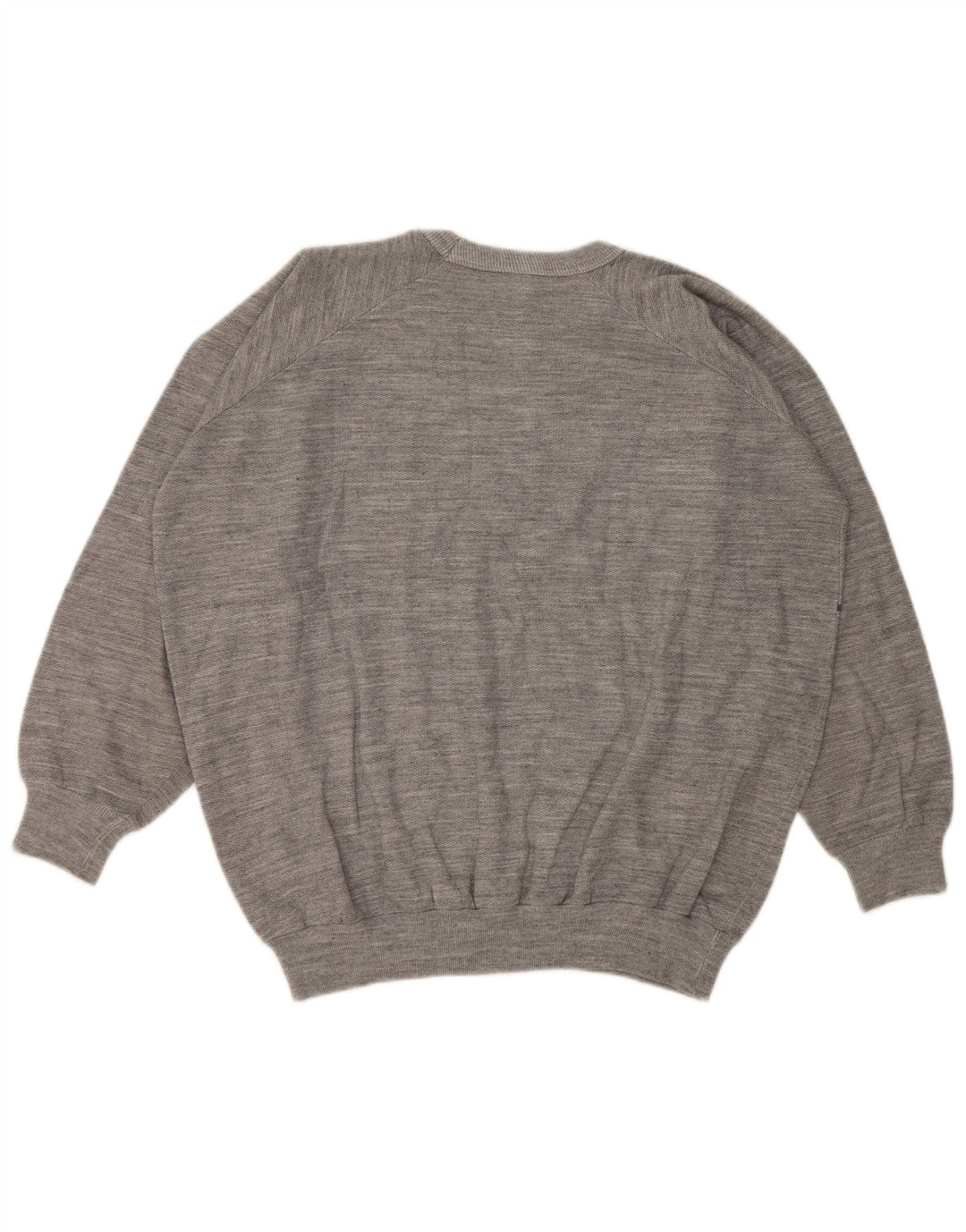 Męska bluza z grafiką w stylu vintage, średnio szara, nakrapiana bawełna