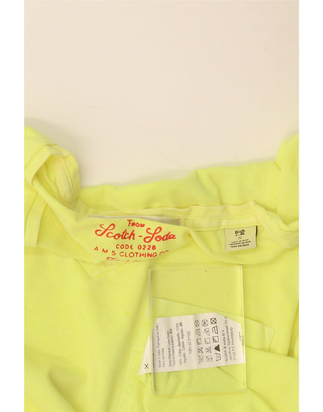 Koszulka męska SCOTCH & SODA, mała, żółta, bawełniana