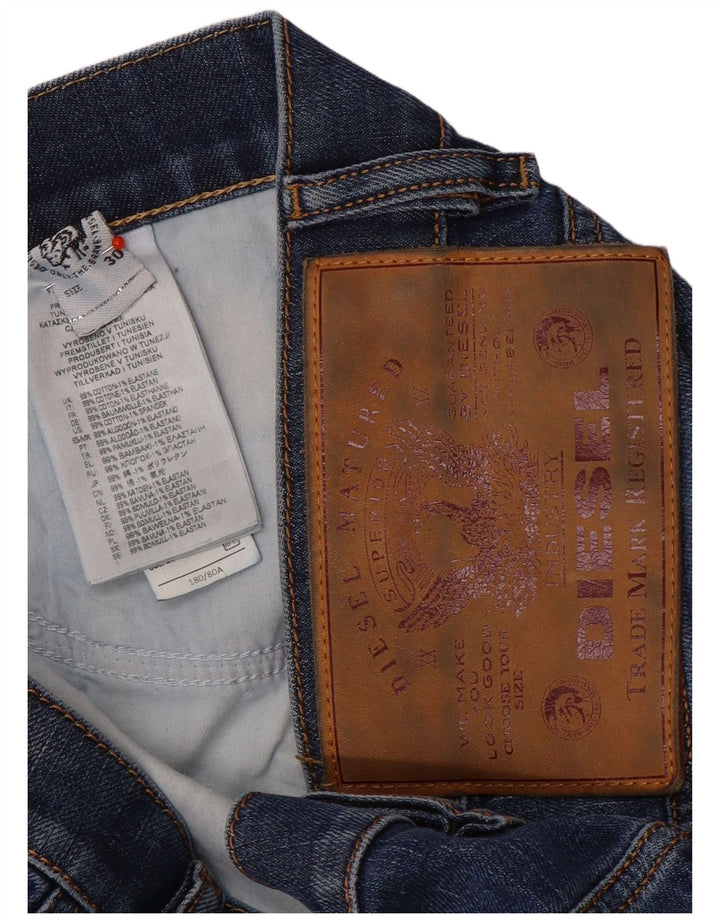 Damskie jeansy Diesel Slim W30 L30 Niebieskie bawełniane