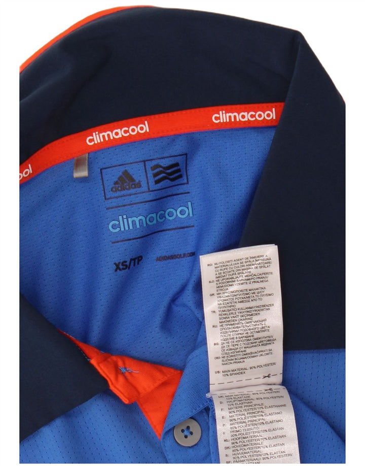 Męska koszulka polo ADIDAS Climacool XS, niebieska, poliestrowa