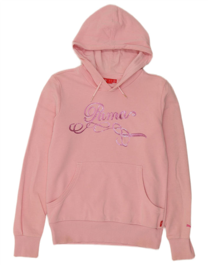 Damska bluza z kapturem Puma Graphic UK 12, średni róż