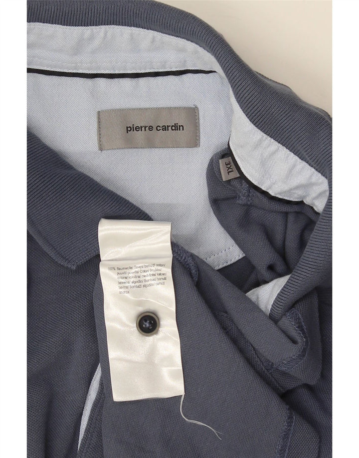 Męska koszulka polo PIERRE CARDIN 3XL, niebieska, bawełniana