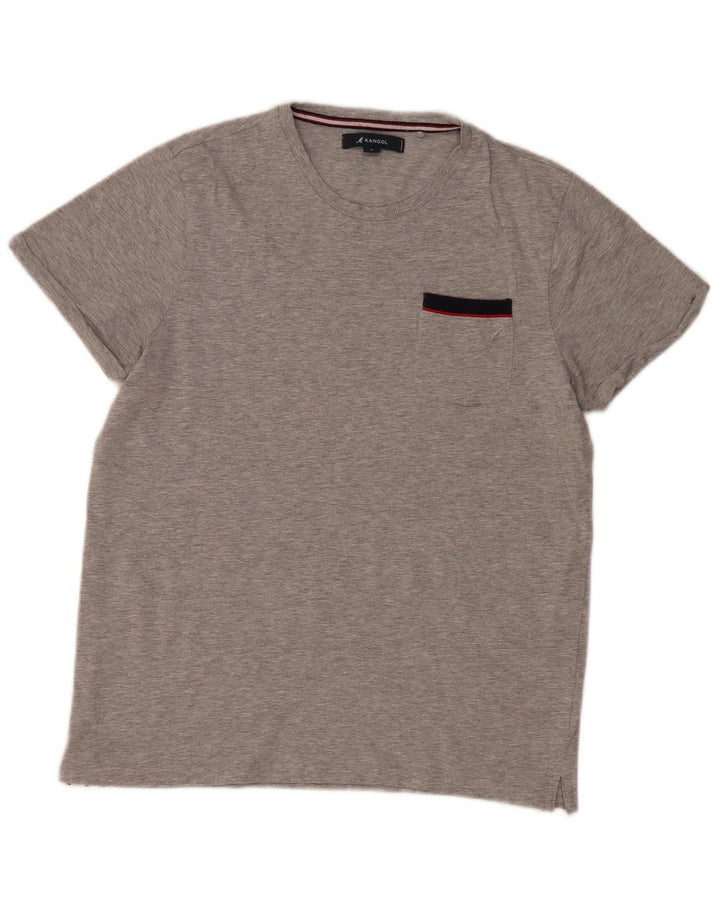 Męska koszulka Kangol Top, duża, szara, nakrapiana bawełna
