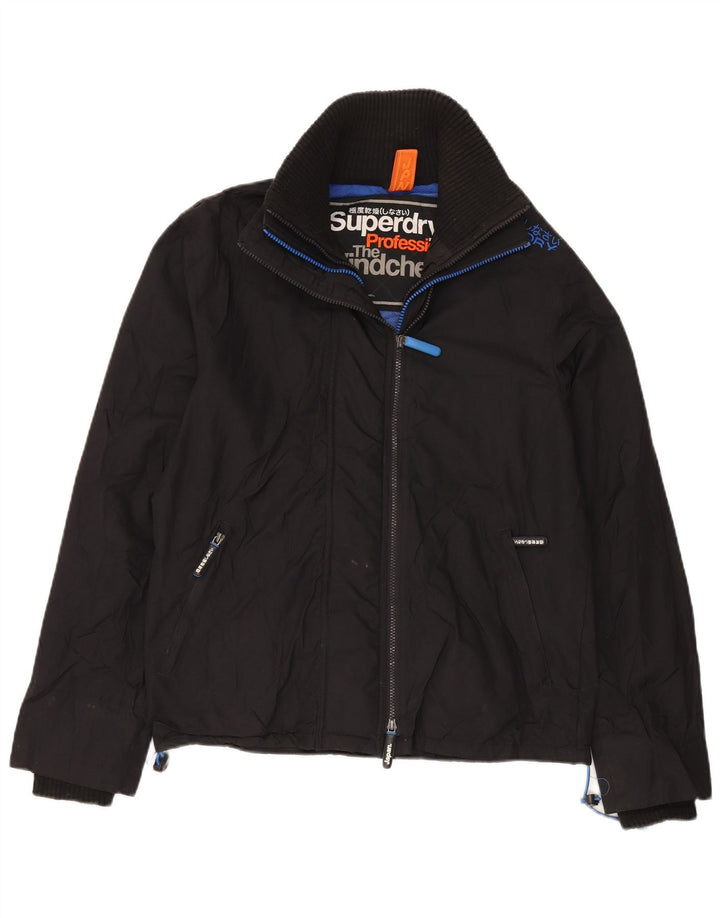 Męska kurtka wiatrówka Superdry The Windcheater w kolorze średniego czarnego nylonu