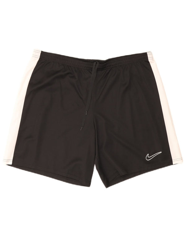 Męskie spodenki sportowe Nike Dri Fit Slim 2XL, czarny poliester z blokami kolorów