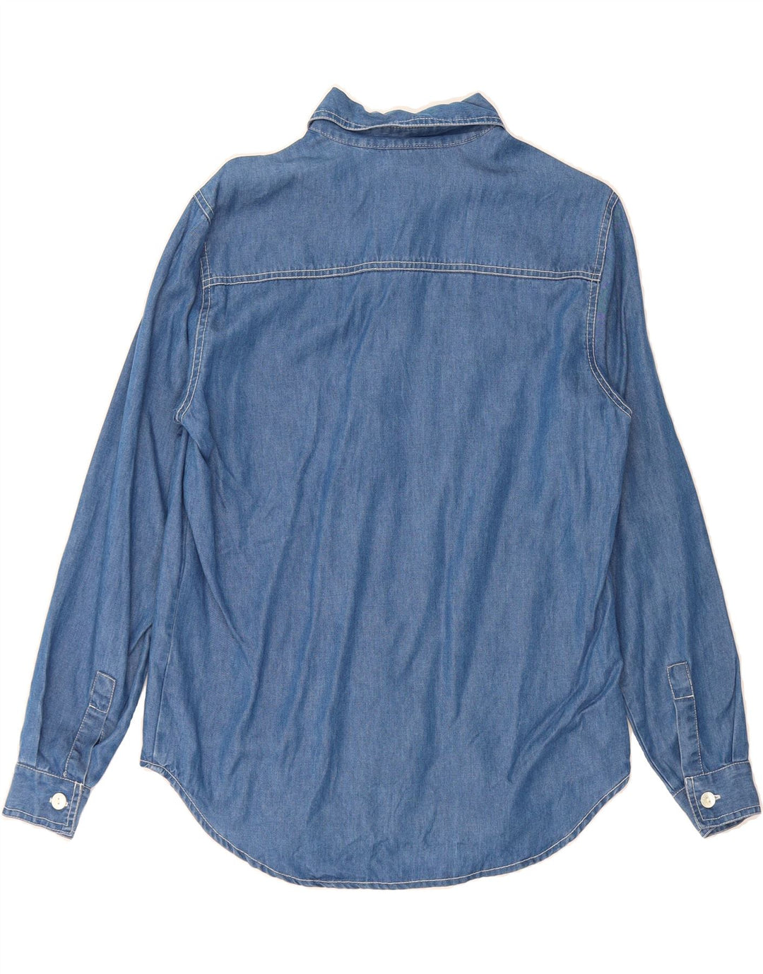 ROCCOBAROCCO Womens Denim Shirt IT 42 Medium Blue Cotton Vintage Roccobarocco and Second-Hand Roccobarocco from Messina Hembry 