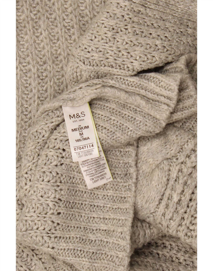 Marks & Spencer Damski sweter rozpinany z kapturem, UK 14, średni szary