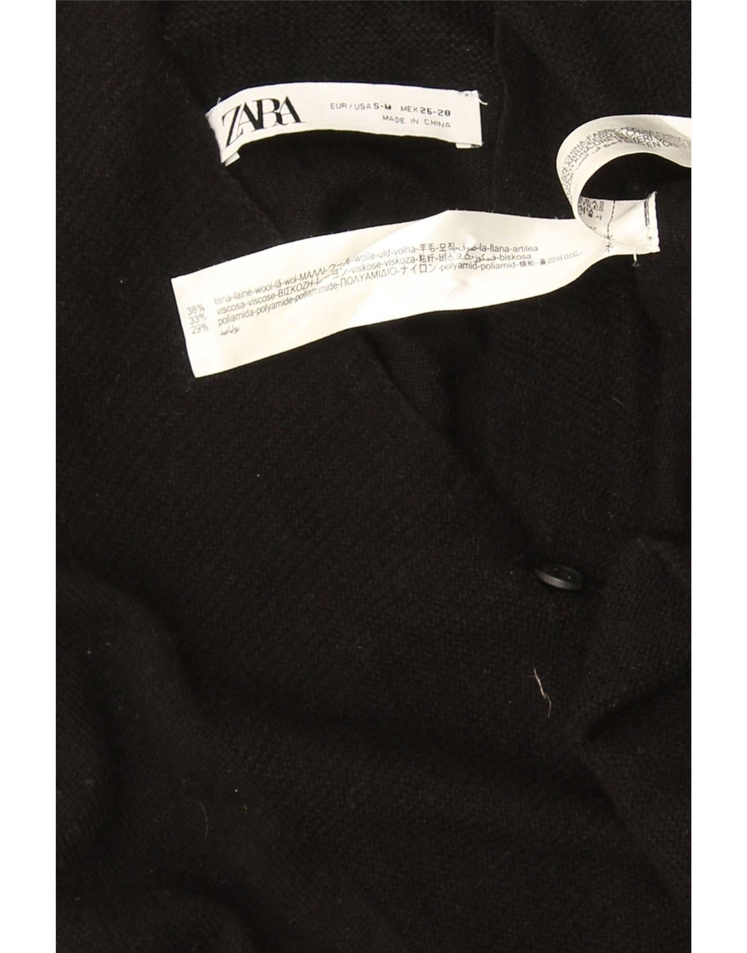 Damski sweter oversize Zara UK 10 Small Black Wełna