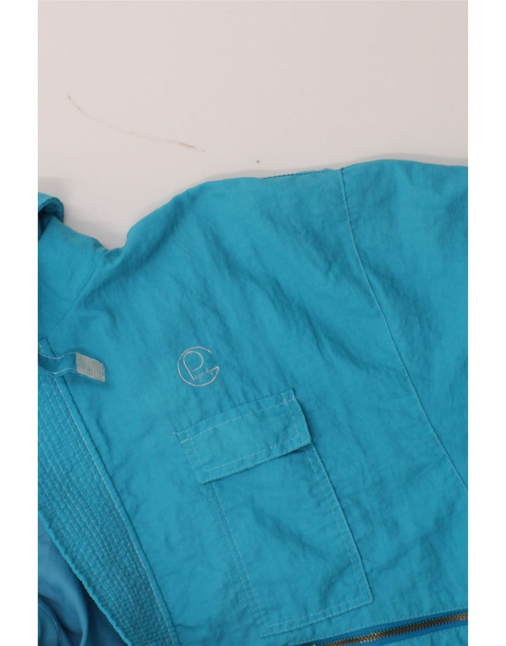 VINTAGE Mens Bomber Jacket UK 40 Large Blue Polyamide Vintage Vintage and Second-Hand Vintage from Messina Hembry 