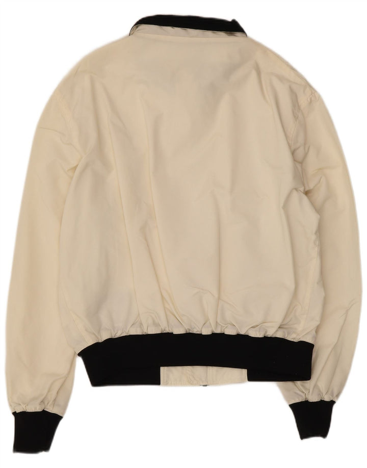 Męska kurtka przeciwdeszczowa Refrigiwear Bomber UK 36 Mały biały nylon w bloki kolorów