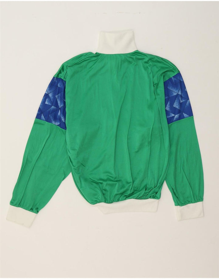 VINTAGE Mens Tracksuit Top Jacket Large Green Colourblock Vintage Vintage and Second-Hand Vintage from Messina Hembry 