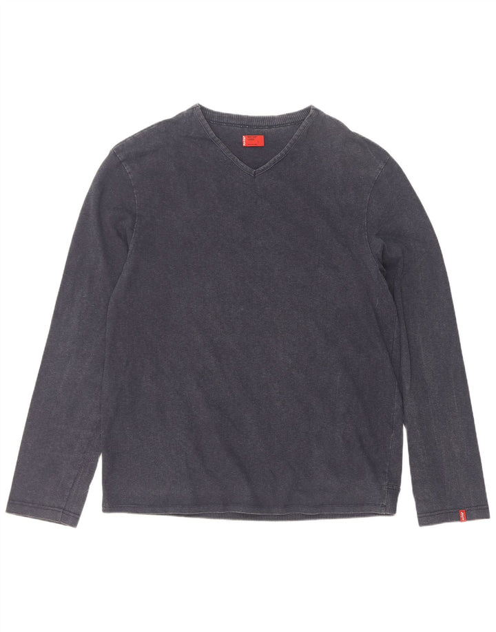 Męski top Levi's z długim rękawem, duży, granatowy, bawełniany