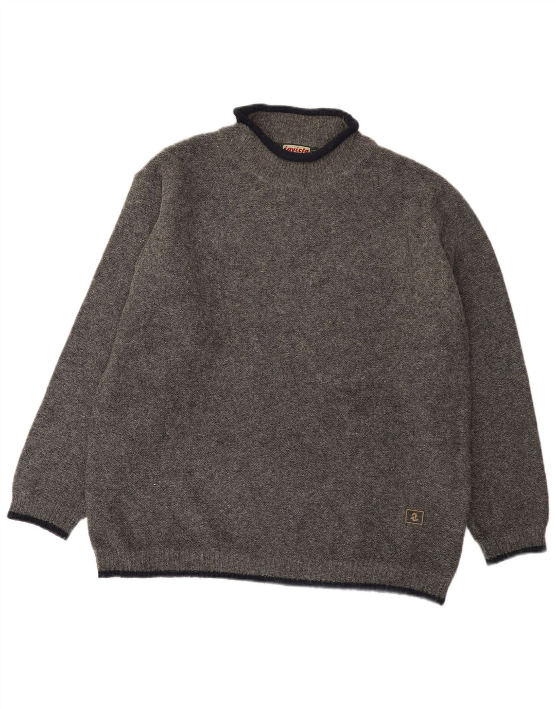 Invicta Męski sweter z golfem XL, szara wełna