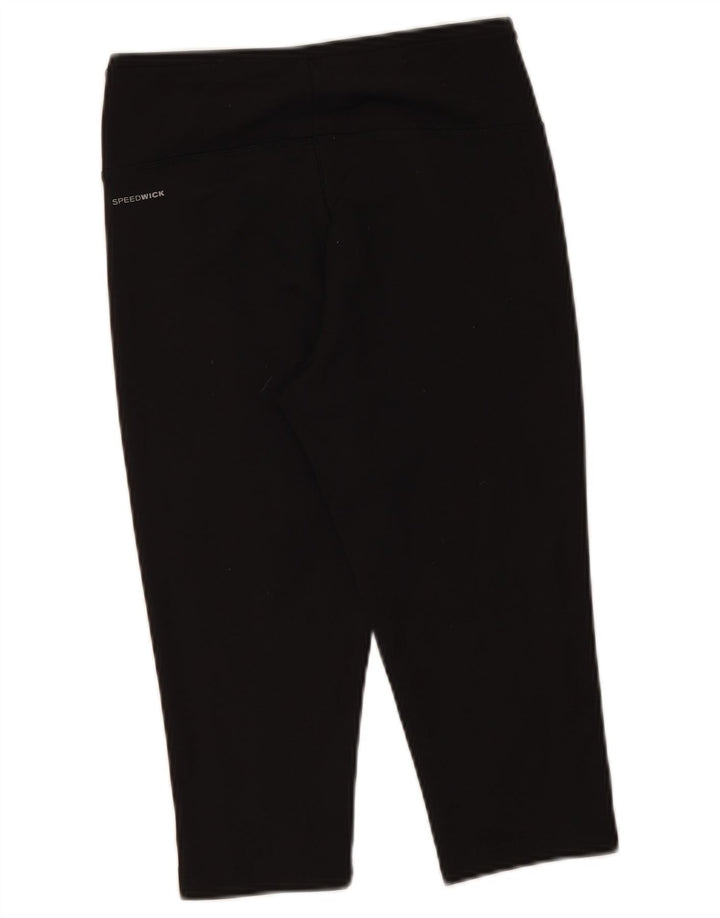 Damskie legginsy Reebok Capri UK 8/10, małe, czarne, poliestrowe