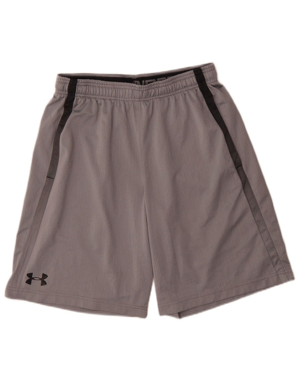 Męskie spodenki sportowe Under Armour o luźnym kroju, średnioszare, poliestrowe, sportowe