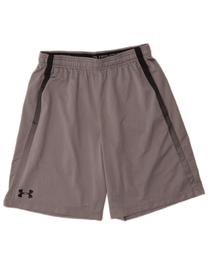 Męskie spodenki sportowe Under Armour o luźnym kroju, średnioszare, poliestrowe, sportowe