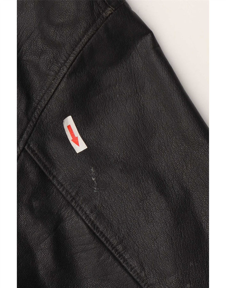 Vintage męska skórzana kurtka UK 42 XL czarna