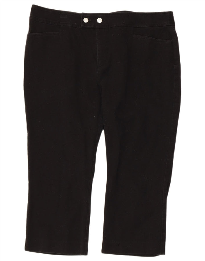 Damskie bermudy CHAPS Petite US 14 XL W34, czarna bawełna