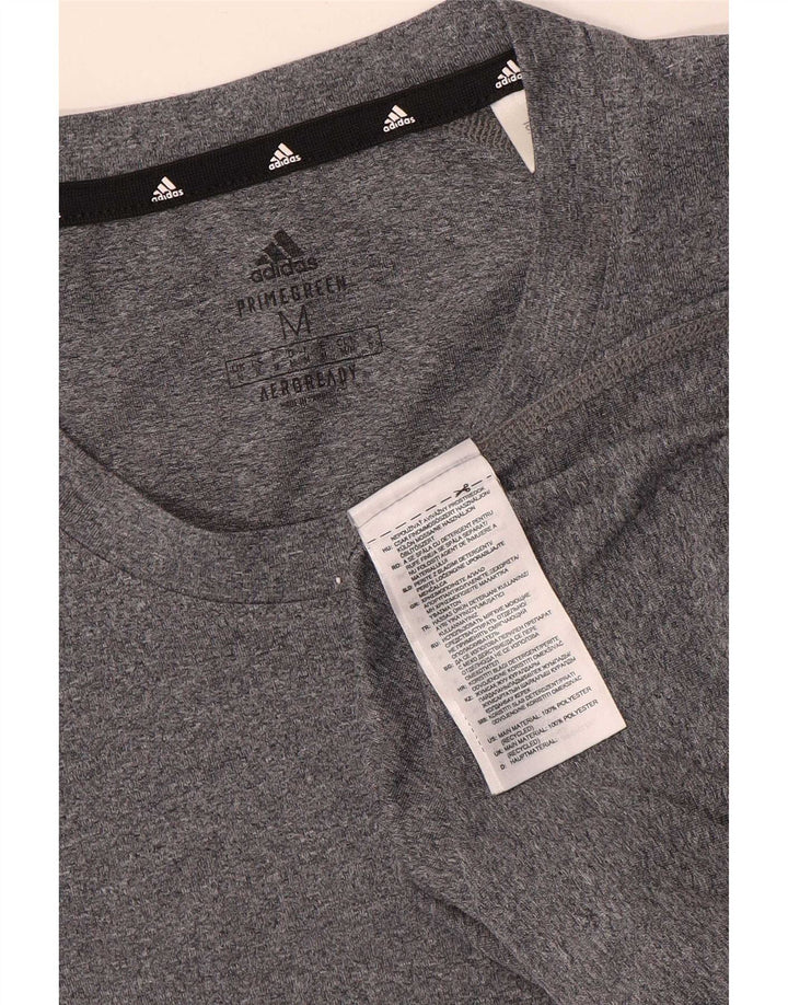 Męska koszulka Adidas Aeroready Top, średnia, szara, nakrapiana poliester