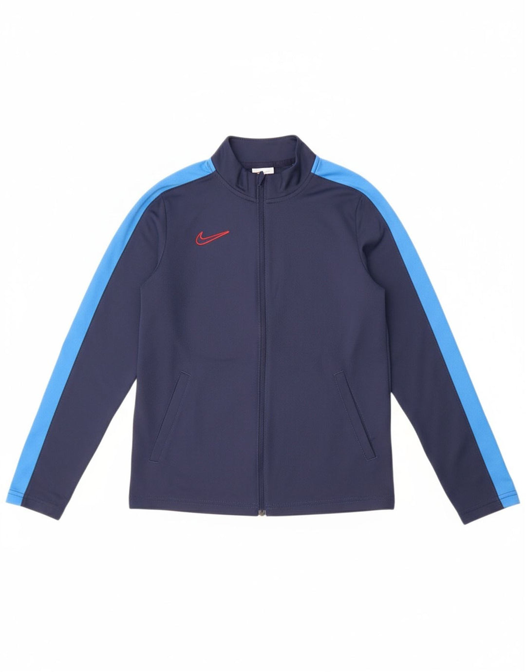 NIKE Boys Tracksuit Top Jacket 10-11 Years Medium Navy Blue Sports
