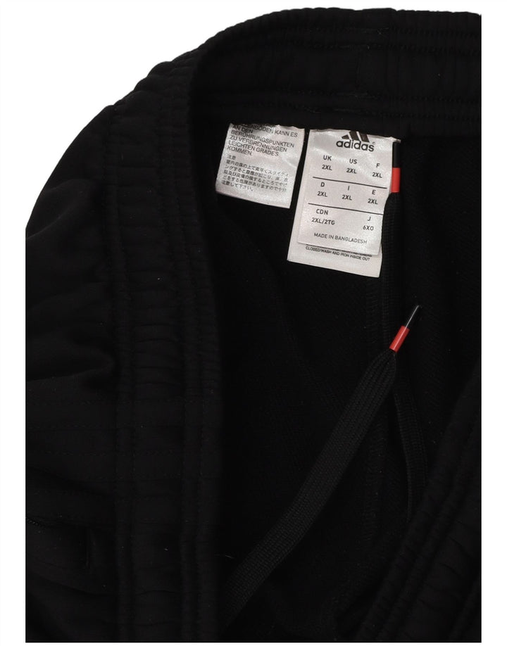 Męskie spodnie dresowe ADIDAS 2XL, czarny poliester